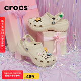 CROCS卡骆驰厚底云朵洞洞鞋|206750 骨白色-2Y2 36/37(230mm)