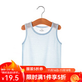kordear 新生儿衣服婴儿宝宝薄款夏装无袖上衣男宝宝夏天衣服竹纤维小背心女夏 浅蓝 80 cm（偏小拍大一码)