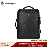 暇步士（Hush Puppies）双肩包男士商务书包牛皮大容量男包15.6英寸电脑包生日礼物