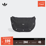 adidas牛仔运动单肩斜挎包女子阿迪达斯官方三叶草IT7372 黑色 NS