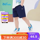 361°儿童短裤夏季男女童3-12岁透气运动裤梭织五分裤 藏青 120