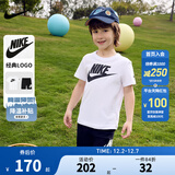 NIKE  3BRAND 耐克男女童纯棉短袖T恤+短裤2件套装夏季新款短袖套装 正黑色 120 /60 【建议身高110-116cm】