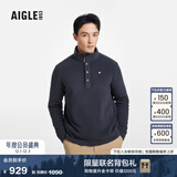 AIGLE艾高抓绒衣经典款POLARTEC户外保暖休闲耐穿半拉链上衣男士 海军蓝 BE484 M (175/92A)