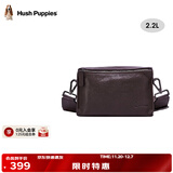 暇步士（Hush Puppies）男士单肩包斜挎包新款时尚户外通勤真皮邮差包牛皮小背包送男友 咖色HA-2011708W-5010