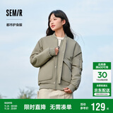 森马棉服男防水防油防污防风冬装厚飞行员棒球领夹克109724112101