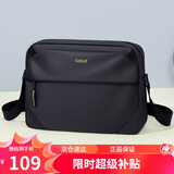高尔夫GOLF单肩包男士大容量斜挎包男轻便防泼水手机包商务休闲ipad包时尚布包男士挎包5I798342J雾黑
