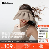 蕉下（beneunder）遮阳帽子防晒帽女防紫外线太阳帽贝壳空顶帽便携TS550灰