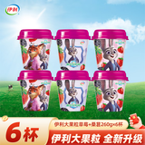 伊利大果粒酸奶260g 果粒大又多 两种果粒含量更满足 草莓+桑葚味260*6杯