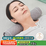 上梵蚕沙颈椎枕头荞麦壳蚕砂蚕屎枕头硬枕头圆柱圆枕头荞麦皮
