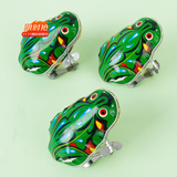 汇集星上链条卡通发条跳跳小鸟婴儿童宝宝早教发条玩具会跑的小动物 LOHW-01铁皮青蛙（3只装）