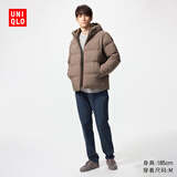 优衣库男装弹力长裤/内里起毛休闲裤裤子加长款479373 69 藏青色 L /175/88A