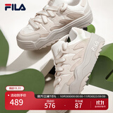 FILA斐乐斑斓鞋ROSETTA女鞋板鞋轻便厚底鞋增高复古休闲鞋 奶白/浅粉-GP 36