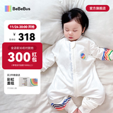 bebebus婴儿睡袋春秋冬恒温儿童睡衣四季通用分腿防踢被 彩虹加棉秋冬款（室温16-20℃） M【80码 建议身高80-90CM】