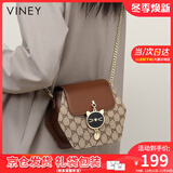 viney新款斜挎包包女包品牌水桶包轻奢单肩生日礼物送女友老婆 【咖啡色】实用高级感洋气链条包