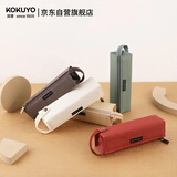 国誉（KOKUYO）一米新纯学生笔袋文具盒文具袋 可立桌面 帆布+涤纶 绿色 中号 WSG-PCS22G