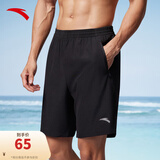 安踏速干裤丨短裤男运动裤2025夏季休闲黑色五分裤送爸爸跑步健身裤 速干(口袋拉链）2423-1 2XL (男适合185)