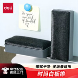 得力147*61*46mm磁性白板擦时尚办公板擦白板配件 白板笔可用擦黑板擦绒布学校黑板擦玻璃7838Pro(灰)