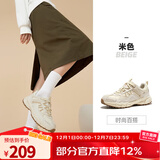 骆驼盘龙户外登山鞋防水防滑耐磨徒步鞋透气缓震运动鞋越野跑鞋 FB22236784，米色，女 密网版 38