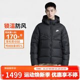 耐克NIKE羽绒服男 短款连帽 冬季保暖 WR风行者FB8178-010黑XXL