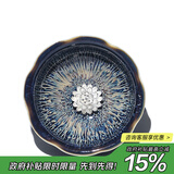 藏壶天下 曜变天目七彩孔雀盏小茶杯 油滴银斑银鱼功夫品茗陶瓷杯 莲花天目