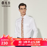 雅戈尔（YOUNGOR）长袖衬衫男DP免烫衬衫纯棉面料抗皱易打理新品 YLDP10171BJA白色 46