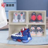 爱丽思（IRIS）塑料鞋盒透明大号AJ球鞋鞋柜防尘防潮鞋架可叠加鞋子收纳盒 4个装