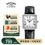 劳特莱（Rotary）英国男士手表男款复古小方表欧美石英表男表名表男孩礼盒生日礼物 LS00150/01