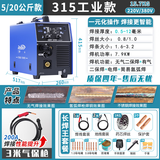 兰博（Redbo）无气二保焊机一体机不用气双电压二保焊两用电焊机铝焊机 315工业四用大数显双电压长焊王 3米枪