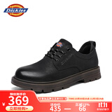 Dickies男士休闲鞋工装商务皮鞋男休闲复古英伦工装鞋 黑色  41 