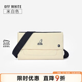 KANGOL官方轻奢信封包手拿刺绣独立分层单肩斜跨韩版休闲潮牌学生手机包 米白色