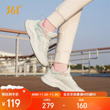 361°运动鞋女秋冬网布健身轻便休闲厚底缓震通勤跑步鞋子682232210-1