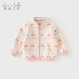 戴维贝拉（DAVE＆BELLA）春秋儿童外套男童春装女童宝宝衣服童装男孩婴儿摇粒绒棒球服服装 樱桃满满【DB396-FF】 100 cm（建议身高90-100cm）