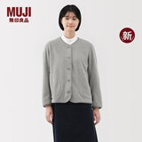 无印良品（MUJI） 女式 抓绒 开衫 外套 外衣 长袖 25年秋季新品 女装 BB2T4C5A 灰色 L （165/88A）