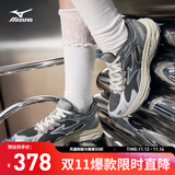 美津浓（MIZUNO）男女跑步运动休闲鞋缓震透气网面拼接RACER S 1.0 19/渣渣灰 36