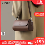 viney斜挎包包女包牛皮枕头包轻奢腋下包生日礼物送女友老婆 【咖色】实用高级感洋气腋下包 时尚百搭休闲小众圆筒包