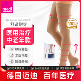 迈迪（medi）德国静脉曲张弹力袜医用治疗二级压力袜术后水肿血栓男女四季款 长筒肉色露趾(舒适升级） III号（L码）