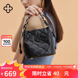 CASSILE卡思乐女包菱格通勤大容量水桶手提单肩包生日七夕礼物送老婆