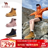骆驼（CAMEL）【迪丽热巴同款】山越大黄靴2025新款经典百搭时尚马丁靴 L25W076018 土黄,女款 37