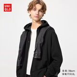 优衣库男装女装连帽拉链运动开衫长袖外套休闲卫衣25新款479800 479800/09黑色 L
