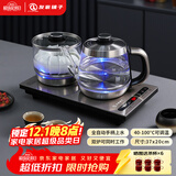 友家铺子（Biooner）全自动上水电热水壶电茶壶茶台烧水壶一体家用办公茶桌茶几嵌入式茶具套装 XT-S07银灰色清洁款1L