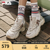 斐乐（FILA）官方女鞋老爹鞋运动鞋新款猫爪鞋5代复古休闲鞋 斑鸠黄/苍白-TP 37.5