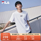 FILA斐乐官方短袖T恤男2025年夏季时尚纯棉圆领透气男士运动t恤针织衫