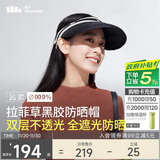 蕉下（beneunder）遮阳帽子草帽防晒帽女防紫外线太阳帽空顶帽黑胶BM562深黑