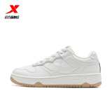 特步（XTEP）运动鞋男舒适通勤板鞋轻便百搭小白鞋潮流时尚情侣休闲鞋女 帆白-0041 男款 45