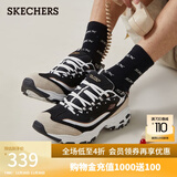 斯凯奇（Skechers）熊猫鞋黑白金休闲运动厚底增高经典复古季66666228 男款/黑色/金色/BKGD 41