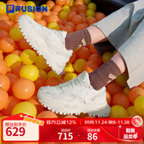 FILA  FUSION斐乐潮牌女鞋经典百搭硬糖鞋厚底老爹鞋时尚运动休闲鞋 棉花糖/银-MM 40