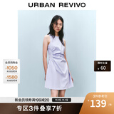 UR2025春季新款女摩登气质褶皱收腰显瘦无袖连衣裙UYY750030 淡紫 S
