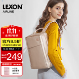 乐上（LEXON）商务双肩电脑包女13.3英寸笔记本双肩背包时尚出差户外书包金色