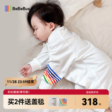 bebebus婴儿睡袋春秋冬儿童恒温分腿连体睡衣宝宝四季通用防踢被加厚S码