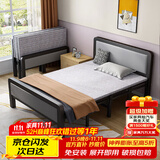 新颜值主义(免安装)折叠床单人床办公室午休床家用陪护床硬板床铁床YZC03 加粗加厚四折床1.2m宽